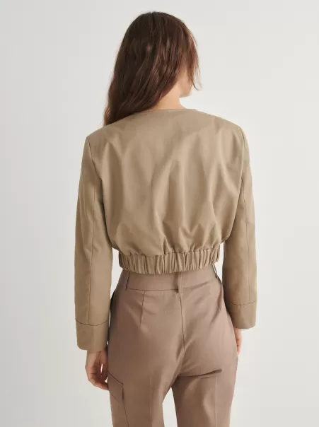 Reserved Beige Cappotti E Giacche Ladies` Jacket Acquisto Donna