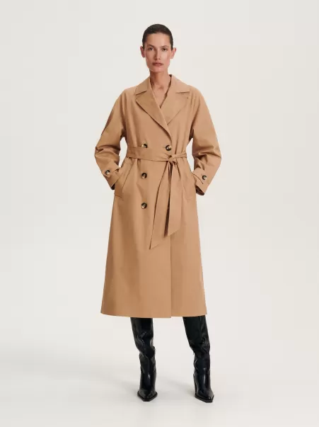 Cappotti E Giacche Beige Reserved Donna Tradizionale Ladies` Coat
