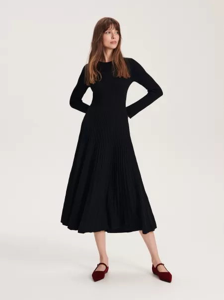 Nero Vestiti Reserved Ladies` Dress Esclusivo Donna