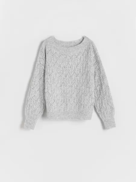 Donna Ladies` Sweater Reserved Grigio Maglioni Popolarit��