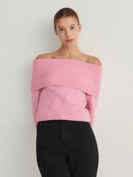Donna Reserved Rosa Maglioni Ladies` Sweater Innovativo