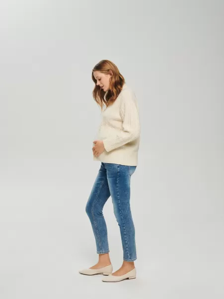 Blu Per Le Mamme Ladies` Jeans Trousers, Draft, Niebieski, Reserved Domanda Donna