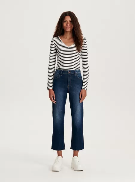 Donna Jeans Blu Reserved Jeans Kick Flare Cliente