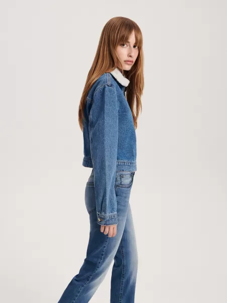 Qualit�� Reserved Donna Jeans Boyfriend Blu Jeans