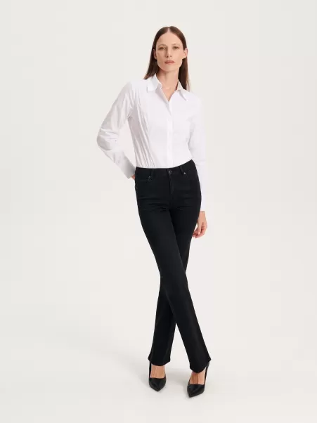 Donna Nero Reserved Jeans Mid Rise Offerta Jeans