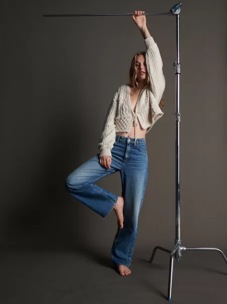 Blu Prezzo Dell'attivit�� Donna Jeans Jeans Wide Leg Reserved