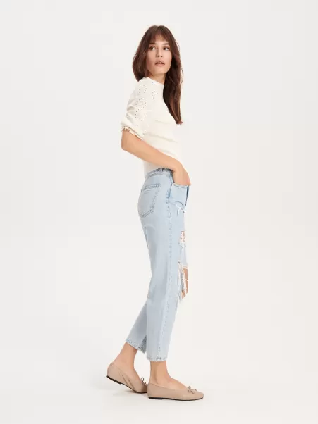 Donna Blu Jeans Consumati Esclusivo Reserved Jeans