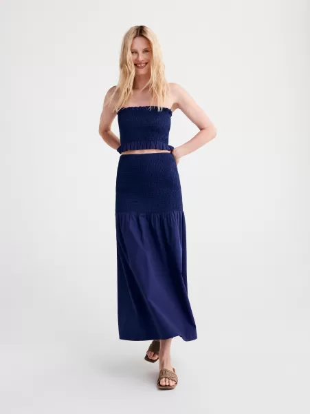 Gonne Unico Ladies` Skirt, Skirts, Granatowy, Reserved Donna Blu