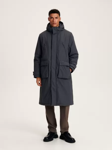 Grigio Prezzo Di Costo Uomo Men`s Coat &Amp; Outer Jacket, Jackets, Niebieski, Reserved Cappotti, Giacche