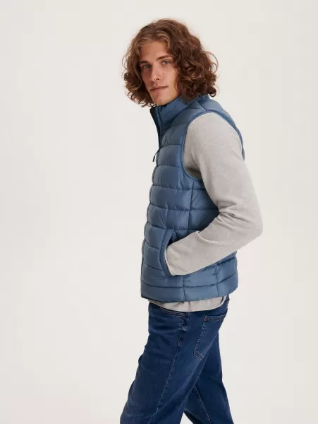 Prezzo Dell'attivit�� Steel Gilet Men`s Out Vest, Outerwear, Niebieski, Reserved Uomo