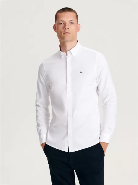 Bianco Negozio Online Uomo Camicie Camicia Slim Fit Reserved