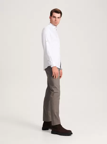 Camicie Reserved Bianco Uomo Camicia Regular Fit Garantire
