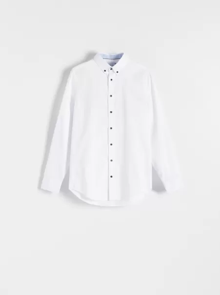 Bianco Ultimo Modello Camicie Camicia Slim Fit Uomo Reserved