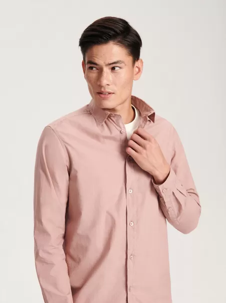 Camicie Reserved Camicia Regular In Cotone Uomo Efficienza Rosa