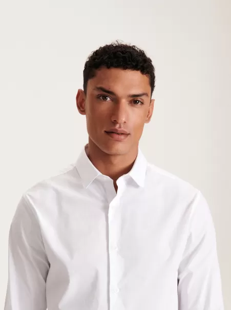 Reserved Camicie Camicia Regular Con Ricamo Uomo Negozio Bianco