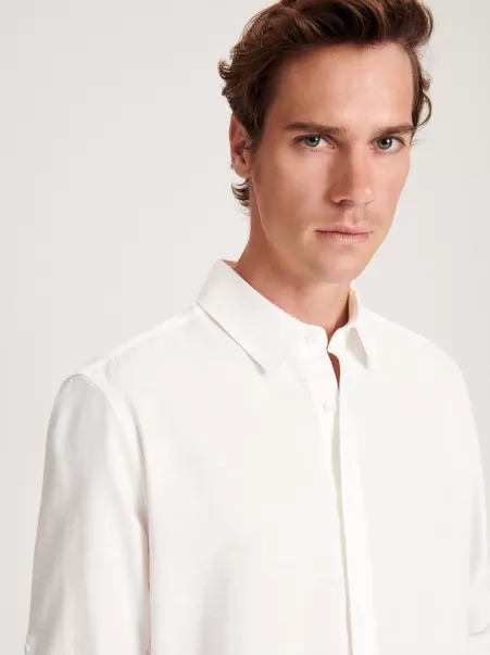 Bianco Camicie In Linea Camicia In Misto Lyocell Tencel? Reserved Uomo