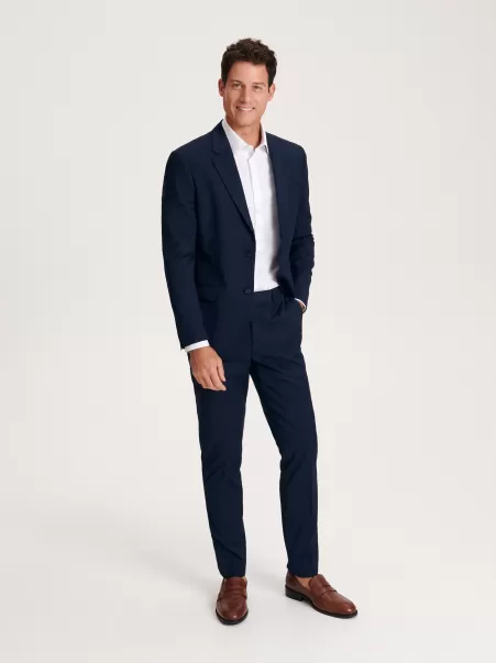 Pantaloni Da Completo Slim Fit Consigliare Reserved Uomo Pantaloni Blu