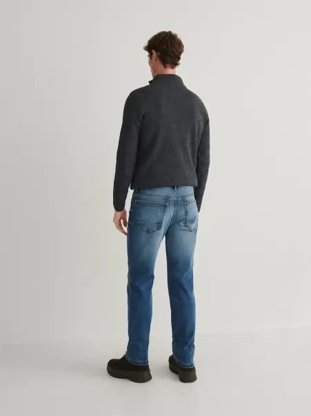 Uomo Sconto Blu Jeans Slim Con Effetto Slavato Reserved Jeans