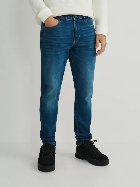 Blu Uomo Jeans Domanda Reserved Jeans Slim Con Effetto Slavato