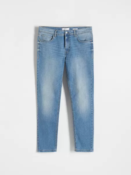 Reserved Negozio Online Jeans Jeans Slim Con Effetto Slavato Blu Uomo