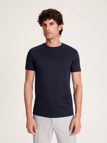 T-Shirt Basic Blu Premium Quality Offerta Reserved Uomo