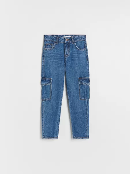 Jeans Qualit�� Blu Ragazzo Denim Classico Regular Reserved