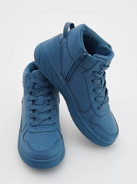 Blu Elegante Scarpe Reserved Sneakers Alla Caviglia Ragazzo